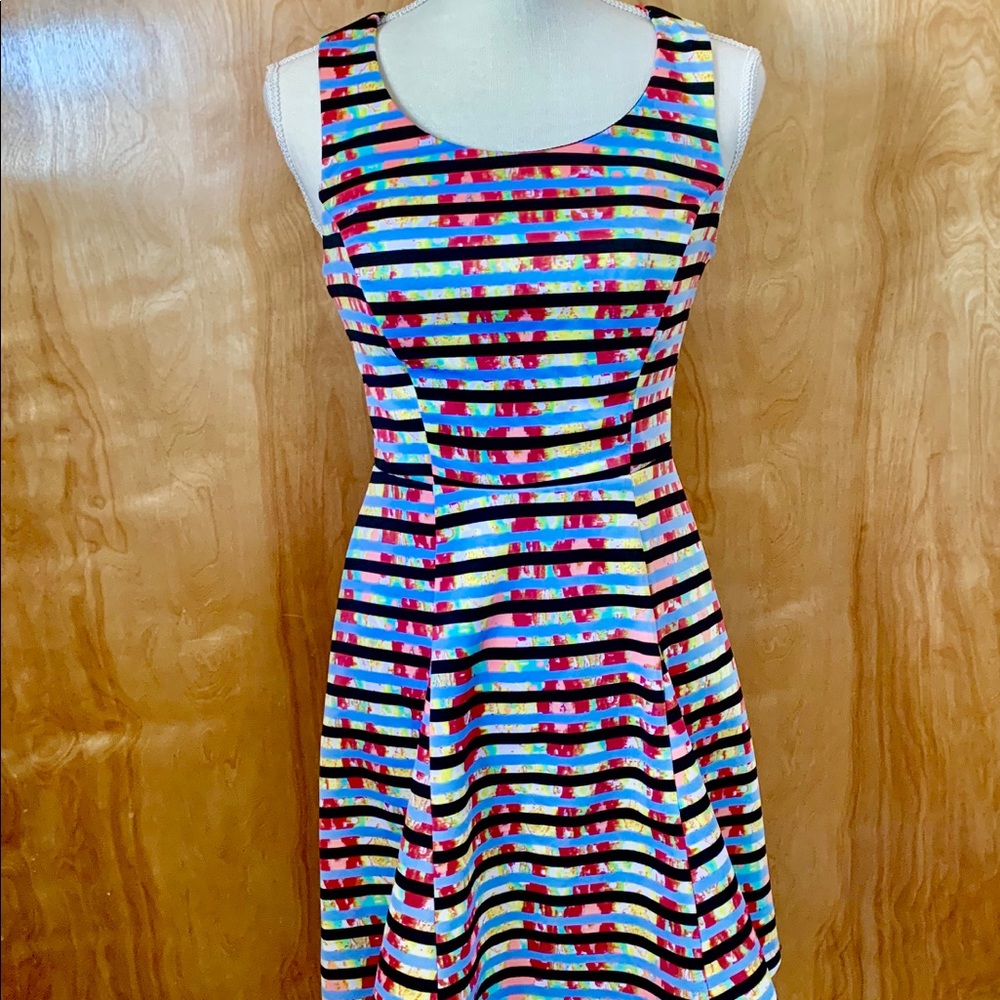 Floral striped dress